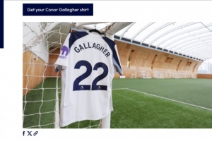 接过约翰逊的号码！热刺官方：加拉格尔将身穿22号球衣