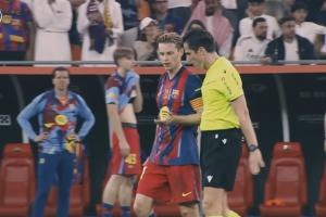 西超杯裁判录音:进1球补时加1分钟;德容铲到姆巴佩胫骨,红牌!