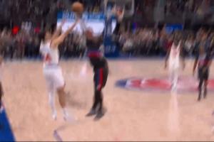 月最佳防守球员！沙梅特大跨步三分仍被奥萨尔直接大帽封盖